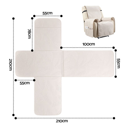 Alona.com.au Furniture > Bar Stools & Chairs > Arm Chairs & Recliners Artiss Quilted Recliner Chair Covers 100% Waterproof Recliner Slipcovers