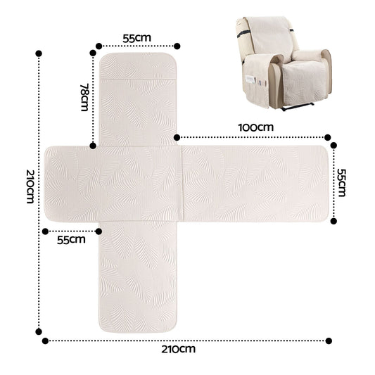 Alona.com.au Furniture > Bar Stools & Chairs > Arm Chairs & Recliners Artiss Quilted Recliner Chair Covers 100% Waterproof Recliner Slipcovers