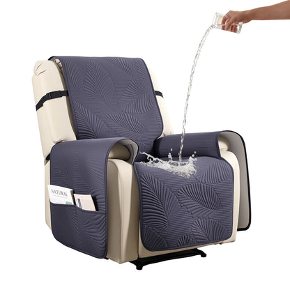Alona.com.au Furniture > Bar Stools & Chairs > Arm Chairs & Recliners Artiss Quilted Recliner Chair Covers 100% Waterproof Recliner Slipcovers Grey