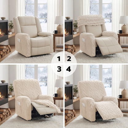 Alona.com.au Furniture > Bar Stools & Chairs > Arm Chairs & Recliners Artiss Recliner Chair Covers with Storage Side Pockets Beige