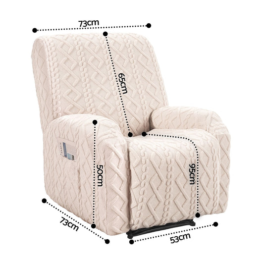 Alona.com.au Furniture > Bar Stools & Chairs > Arm Chairs & Recliners Artiss Recliner Chair Covers with Storage Side Pockets Beige
