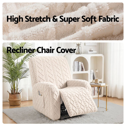Alona.com.au Furniture > Bar Stools & Chairs > Arm Chairs & Recliners Artiss Recliner Chair Covers with Storage Side Pockets Beige