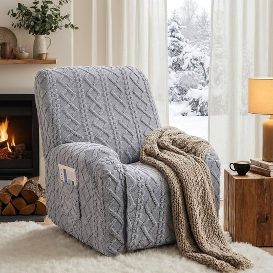 Alona.com.au Furniture > Bar Stools & Chairs > Arm Chairs & Recliners Artiss Recliner Chair Covers with Storage Side Pockets Grey