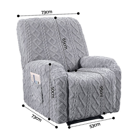 Alona.com.au Furniture > Bar Stools & Chairs > Arm Chairs & Recliners Artiss Recliner Chair Covers with Storage Side Pockets Grey