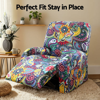 Alona.com.au Furniture > Bar Stools & Chairs > Arm Chairs & Recliners Artiss Stretch Kids Recliner Cover 4-Pieces Recliner Chair Slipcovers Printed Polyester
