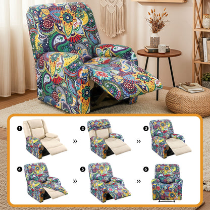 Alona.com.au Furniture > Bar Stools & Chairs > Arm Chairs & Recliners Artiss Stretch Kids Recliner Cover 4-Pieces Recliner Chair Slipcovers Printed Polyester