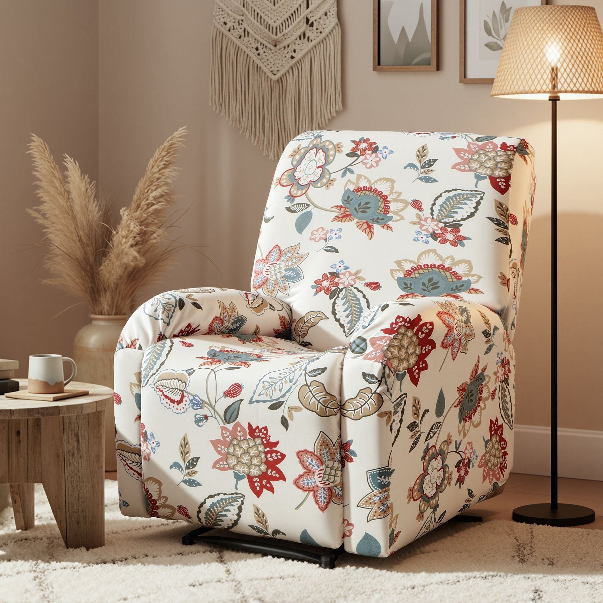 Alona.com.au Furniture > Bar Stools & Chairs > Arm Chairs & Recliners Artiss Stretch Kids Recliner Cover 4-Pieces Recliner Chair Slipcovers Printed Polyester