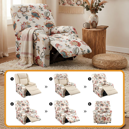 Alona.com.au Furniture > Bar Stools & Chairs > Arm Chairs & Recliners Artiss Stretch Kids Recliner Cover 4-Pieces Recliner Chair Slipcovers Printed Polyester