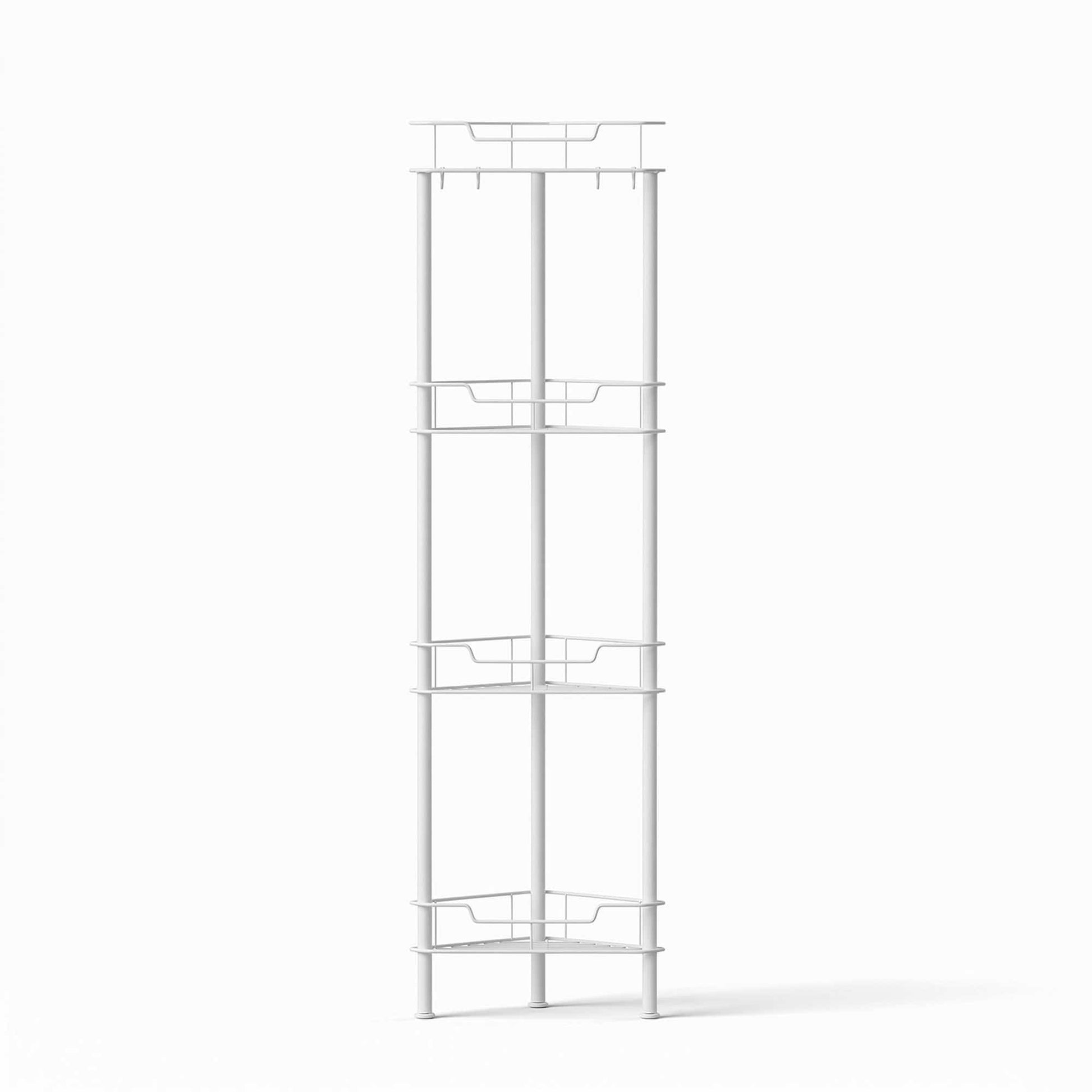 Alona.com.au Furniture > Bathroom > Bathroom Cabinets, Cupboards & Storage Artiss 4 Tier Floor Standing Corner Shower Caddy Bathroom Organizer White