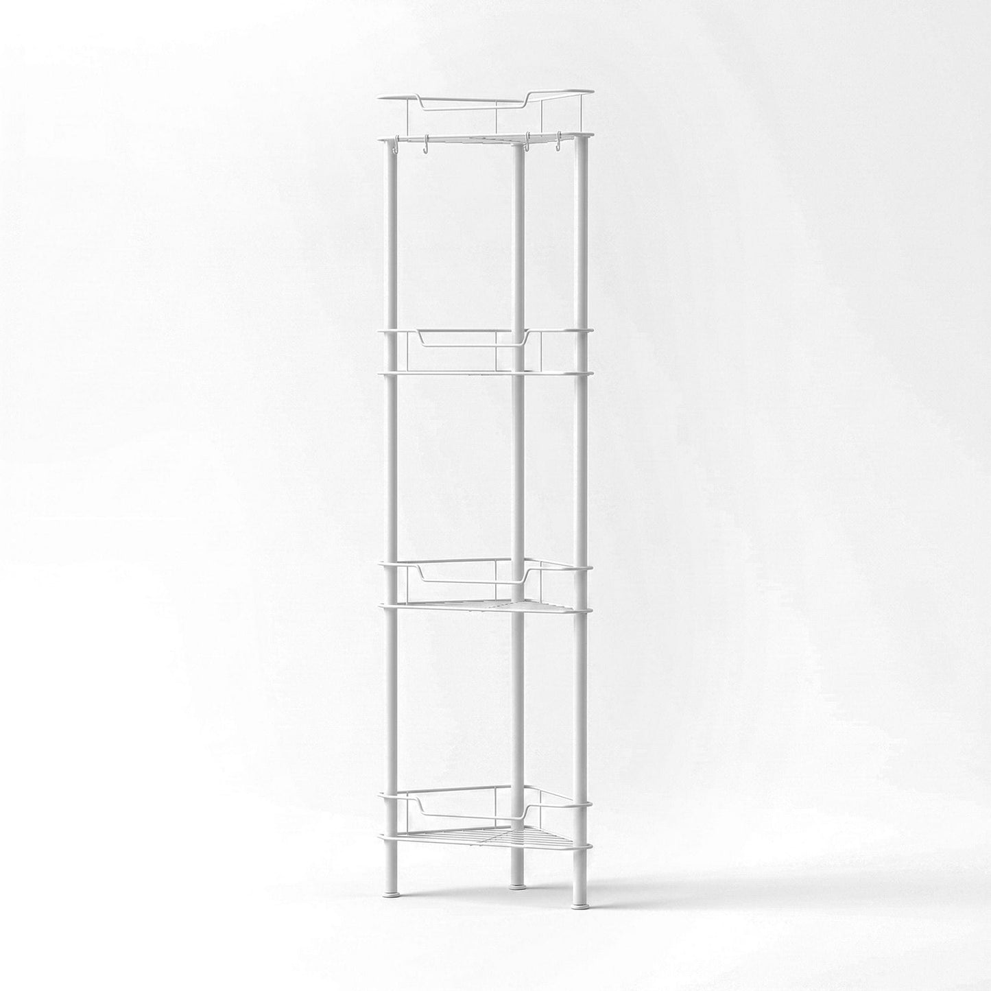 Alona.com.au Furniture > Bathroom > Bathroom Cabinets, Cupboards & Storage Artiss 4 Tier Floor Standing Corner Shower Caddy Bathroom Organizer White