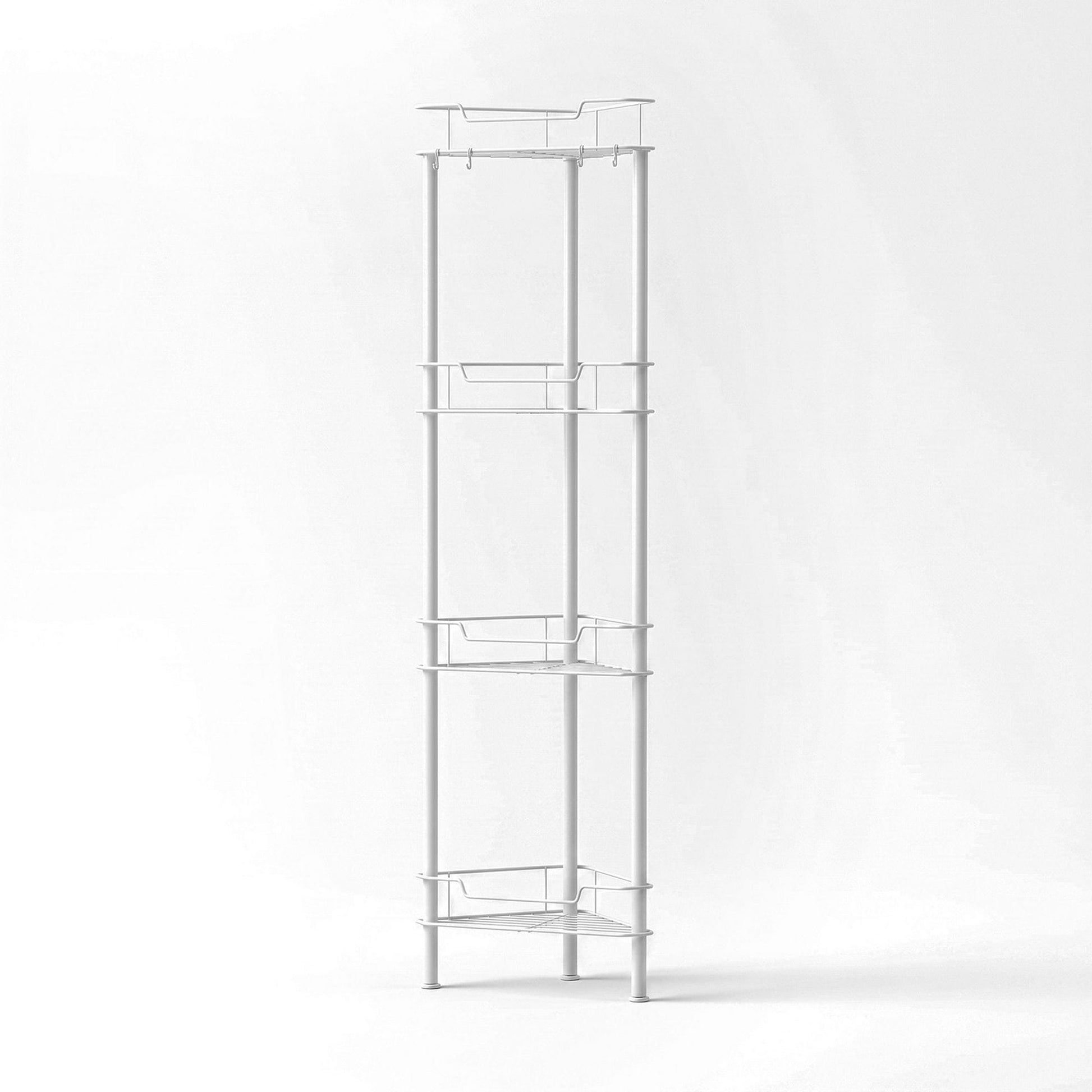 Alona.com.au Furniture > Bathroom > Bathroom Cabinets, Cupboards & Storage Artiss 4 Tier Floor Standing Corner Shower Caddy Bathroom Organizer White