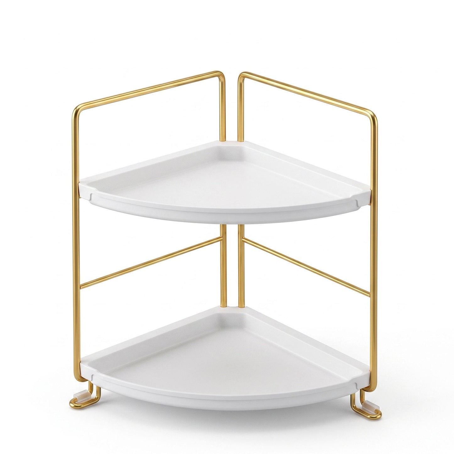 Alona.com.au Furniture > Bathroom > Bathroom Cabinets, Cupboards & Storage Artiss Bathroom Corner Shelf Countertop Organiser Vanity Storage Rack White Gold