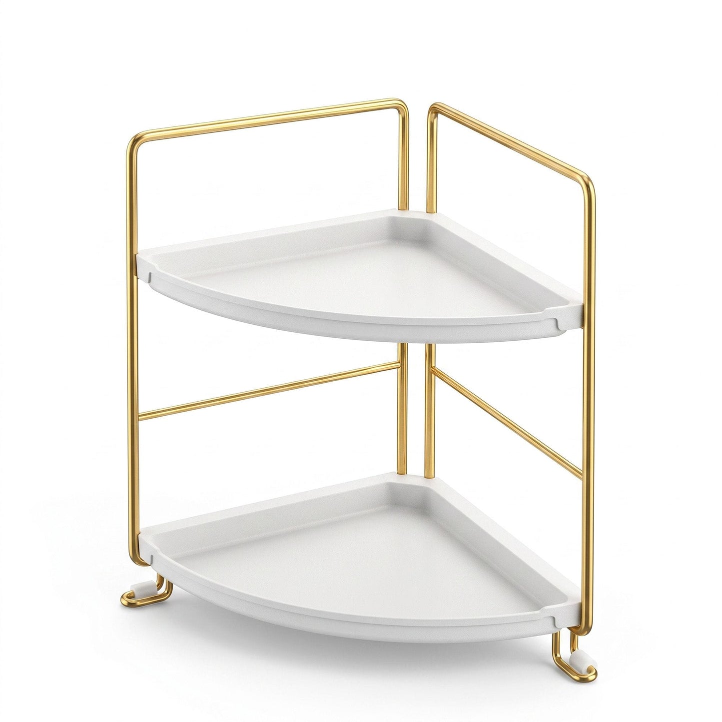 Alona.com.au Furniture > Bathroom > Bathroom Cabinets, Cupboards & Storage Artiss Bathroom Corner Shelf Countertop Organiser Vanity Storage Rack White Gold