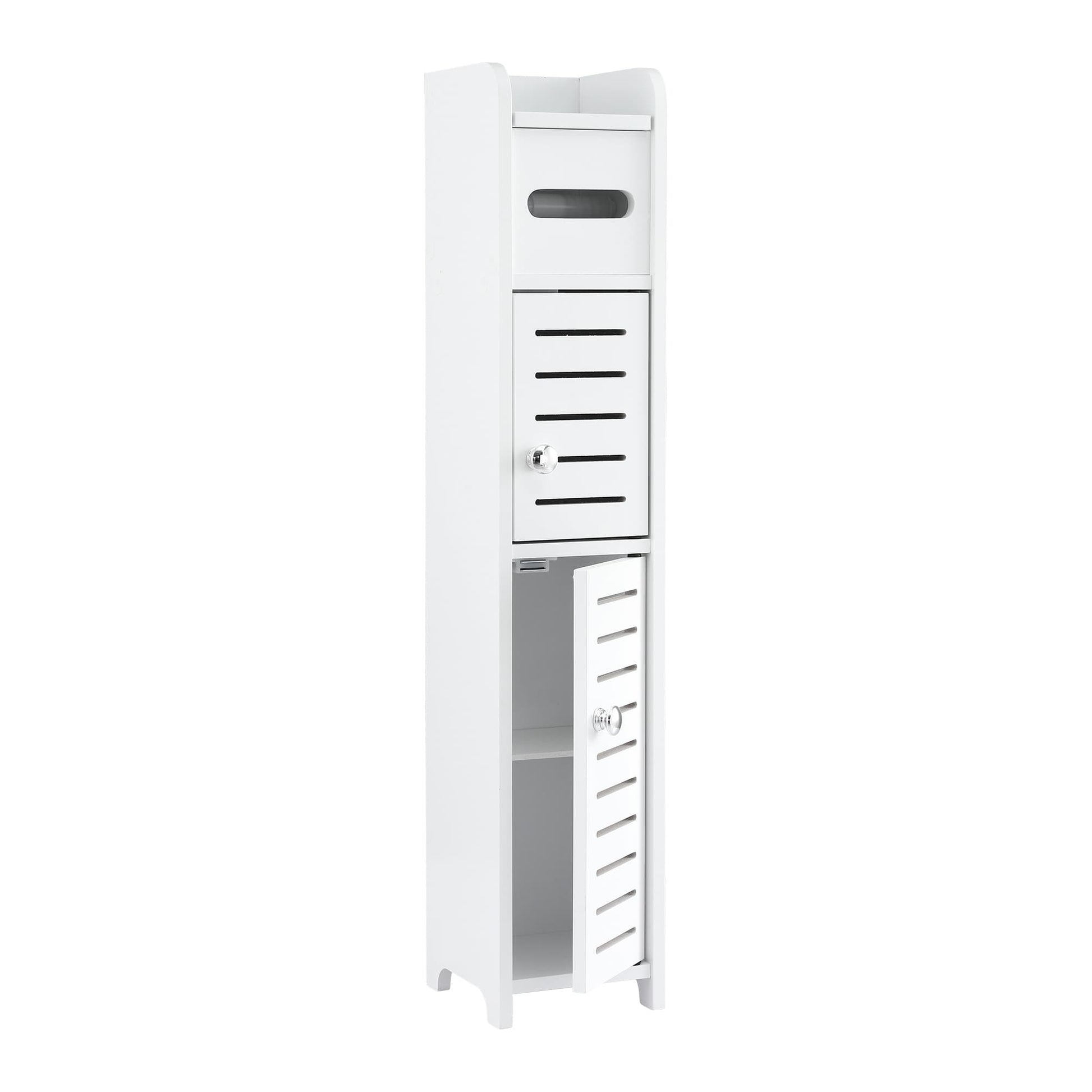 Alona.com.au Furniture > Bathroom > Bathroom Cabinets, Cupboards & Storage Artiss Bathroom Storage Cabinet 3-Tier Slim Toilet Paper Holder Organizer White