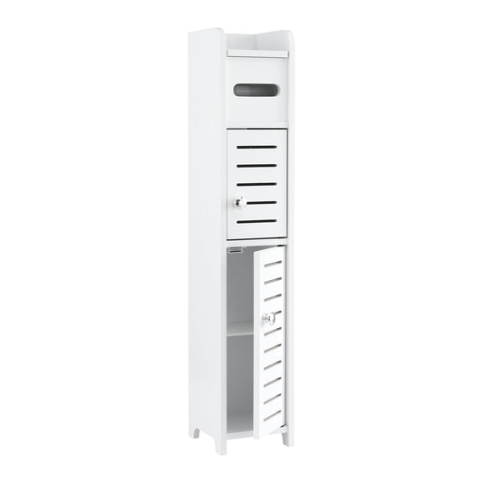Alona.com.au Furniture > Bathroom > Bathroom Cabinets, Cupboards & Storage Artiss Bathroom Storage Cabinet 3-Tier Slim Toilet Paper Holder Organizer White