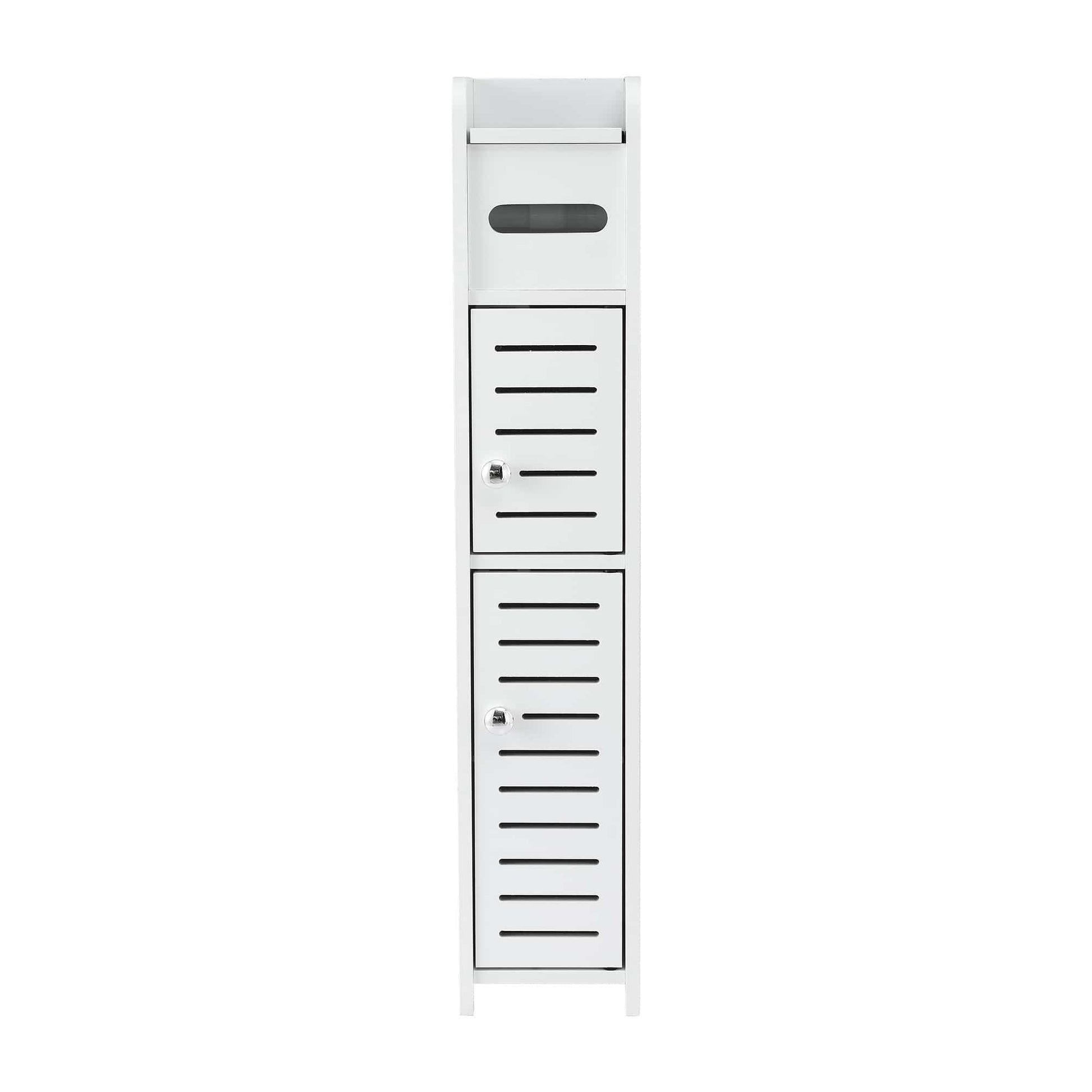 Alona.com.au Furniture > Bathroom > Bathroom Cabinets, Cupboards & Storage Artiss Bathroom Storage Cabinet 3-Tier Slim Toilet Paper Holder Organizer White