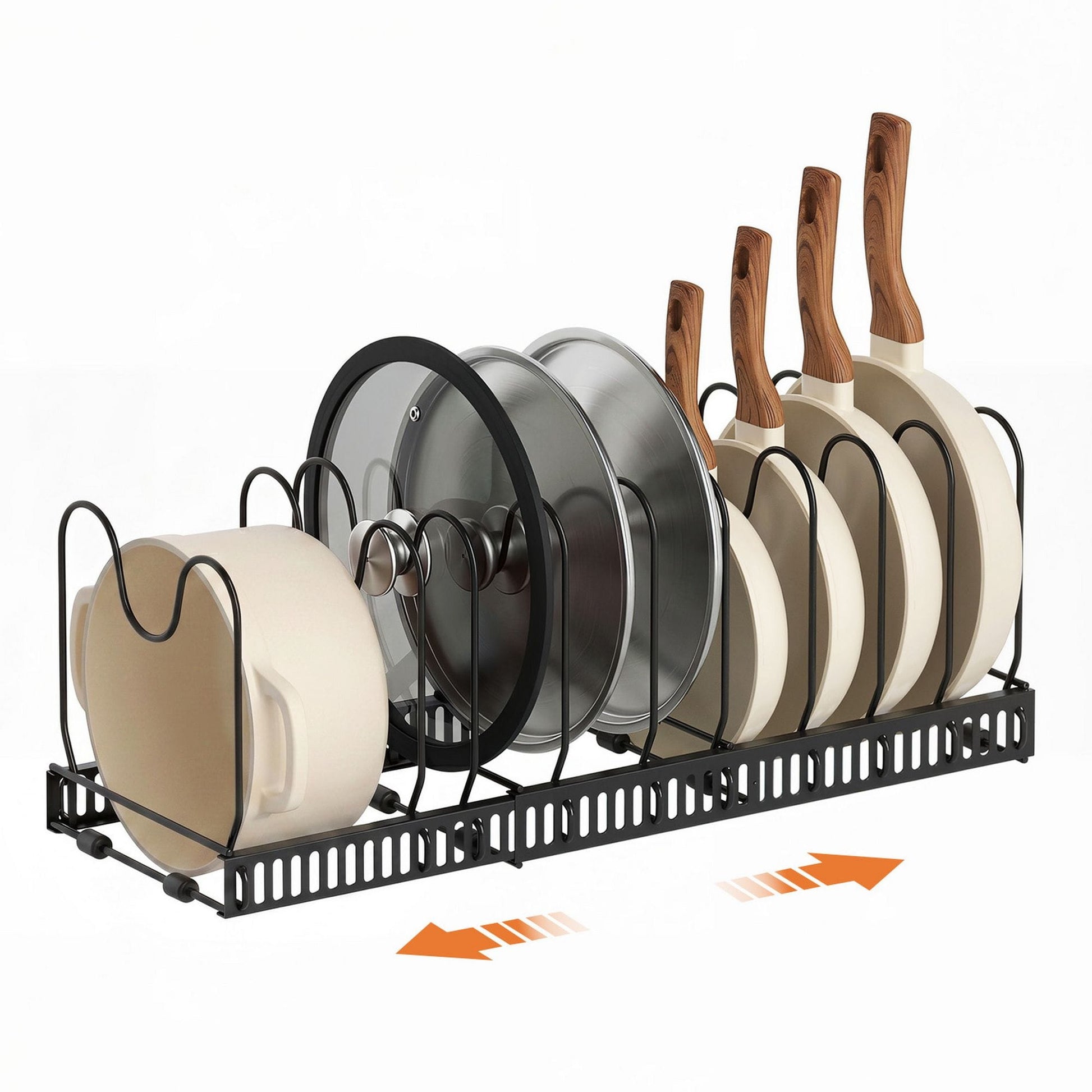 Alona.com.au Furniture > Bathroom > Bathroom Cabinets, Cupboards & Storage Artiss Expandable Pots and Pans Organizer Rack Cookware Holder Kitchen Cabinet Rack