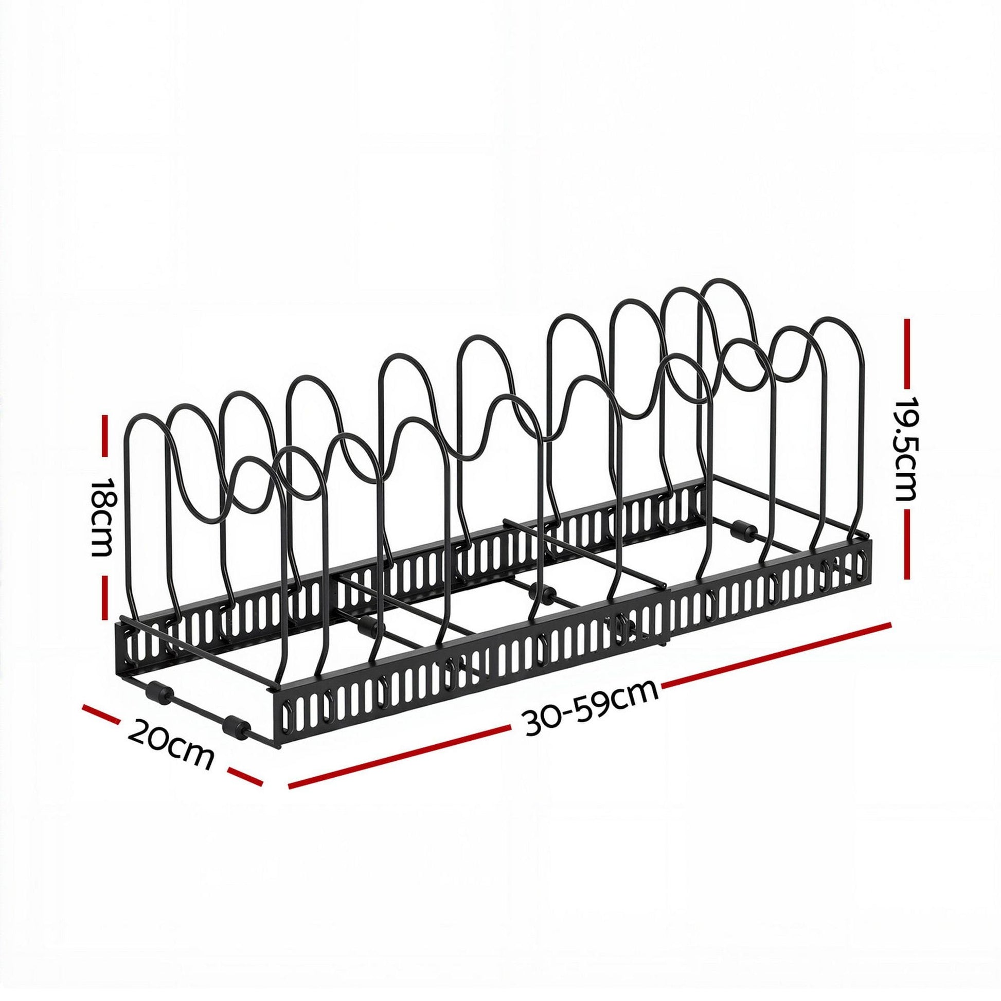 Alona.com.au Furniture > Bathroom > Bathroom Cabinets, Cupboards & Storage Artiss Expandable Pots and Pans Organizer Rack Cookware Holder Kitchen Cabinet Rack