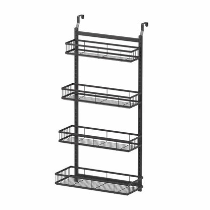 Alona.com.au Furniture > Bathroom > Bathroom Cabinets, Cupboards & Storage Artiss Over Door Bathroom Rack Hanging Organiser 4 Tier No Drill 91cm Black