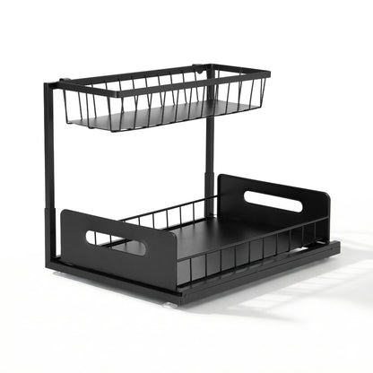 Alona.com.au Furniture > Bathroom > Bathroom Cabinets, Cupboards & Storage Artiss Under Sink Organizer Storage L Shape 1 Pull Out Drawers Kitchen Cabinet Shelf