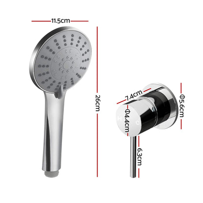 Alona.com.au Furniture > Bathroom > Shower Heads & Screens Cefito 4.5" Handheld Shower Head Round with Wall Bathroom Mixer Silver