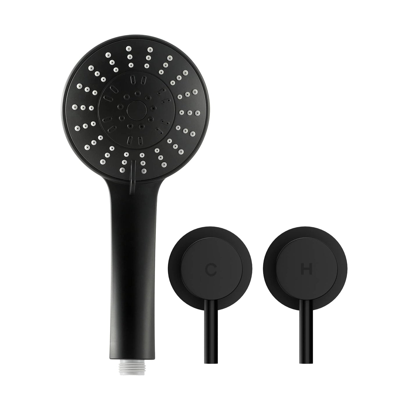 Alona.com.au Furniture > Bathroom > Shower Heads & Screens Cefito 4.5" Handheld Shower Head Round with Wall Twin Swivel Bathroom Tap