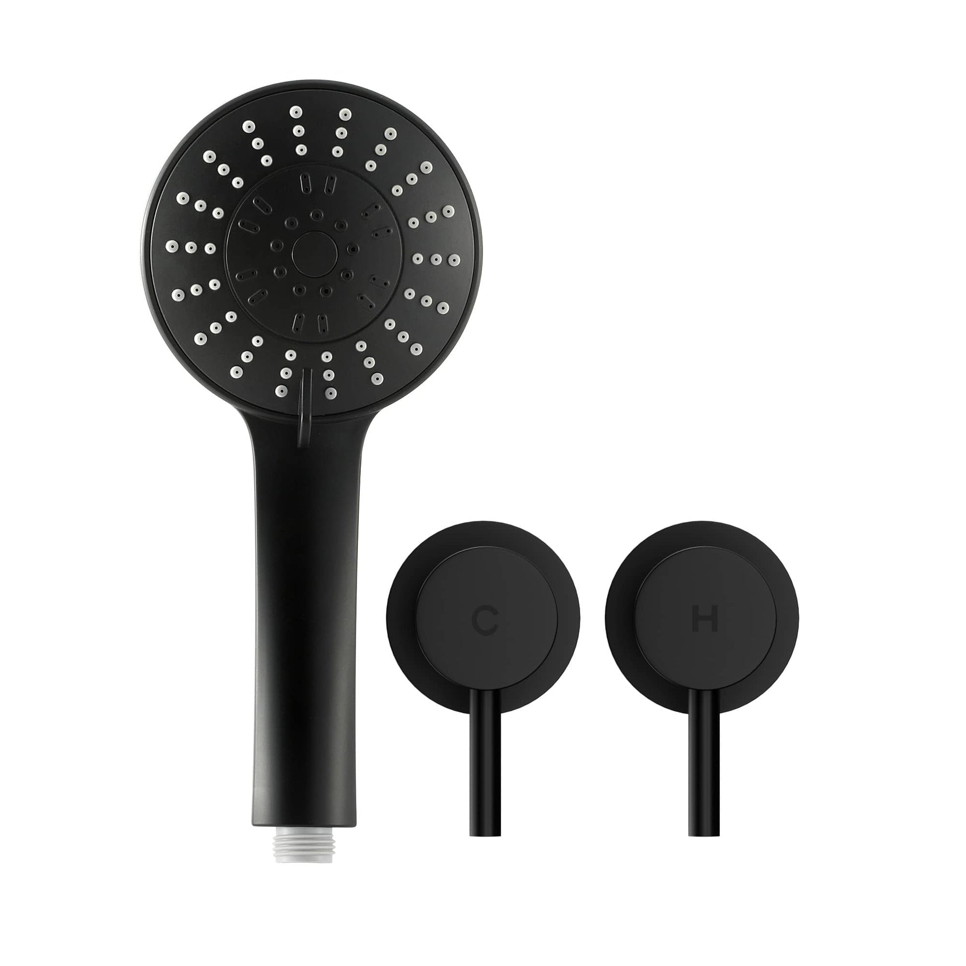 Alona.com.au Furniture > Bathroom > Shower Heads & Screens Cefito 4.5" Handheld Shower Head Round with Wall Twin Swivel Bathroom Tap