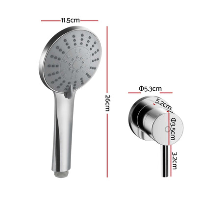 Alona.com.au Furniture > Bathroom > Shower Heads & Screens Cefito 4.5" Handheld Shower Head Round with Wall Twin Swivel Bathroom Tap Silver