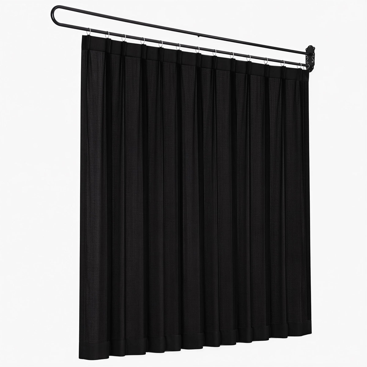 Alona.com.au Furniture > Bedroom > Room Dividers Artiss Room Divider Wall Mounted Hanging Curtain Partition Screen Black 200x220cm