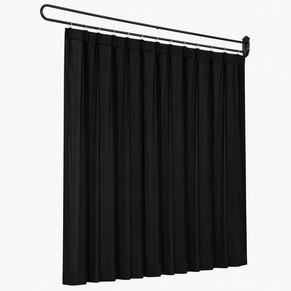 Alona.com.au Furniture > Bedroom > Room Dividers Artiss Room Divider Wall Mounted Hanging Curtain Partition Screen Black 200x220cm