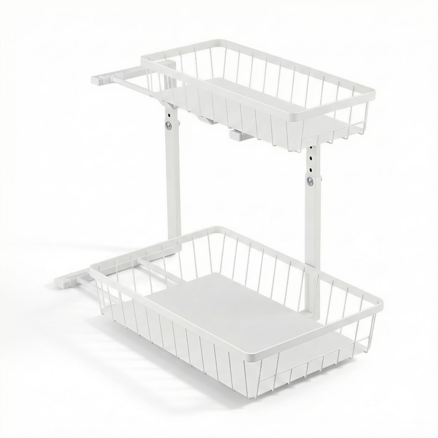 Alona.com.au Furniture > Dining > Kitchen & Dining Trolleys Artiss Under Sink Organizer Storage with 2 Slide Out Drawers 5 Adjustable Height Bathroom Kitchen Cabinet