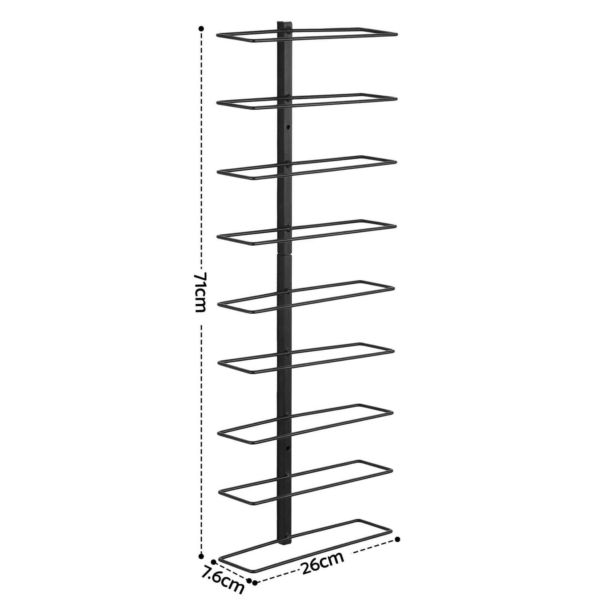 Alona.com.au Furniture > Dining > Wine Racks Artiss Wall Mounted Wine Rack 9 Bottles Display Storage Organizer Metal Black