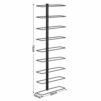 Alona.com.au Furniture > Dining > Wine Racks Artiss Wall Mounted Wine Rack 9 Bottles Display Storage Organizer Metal Black