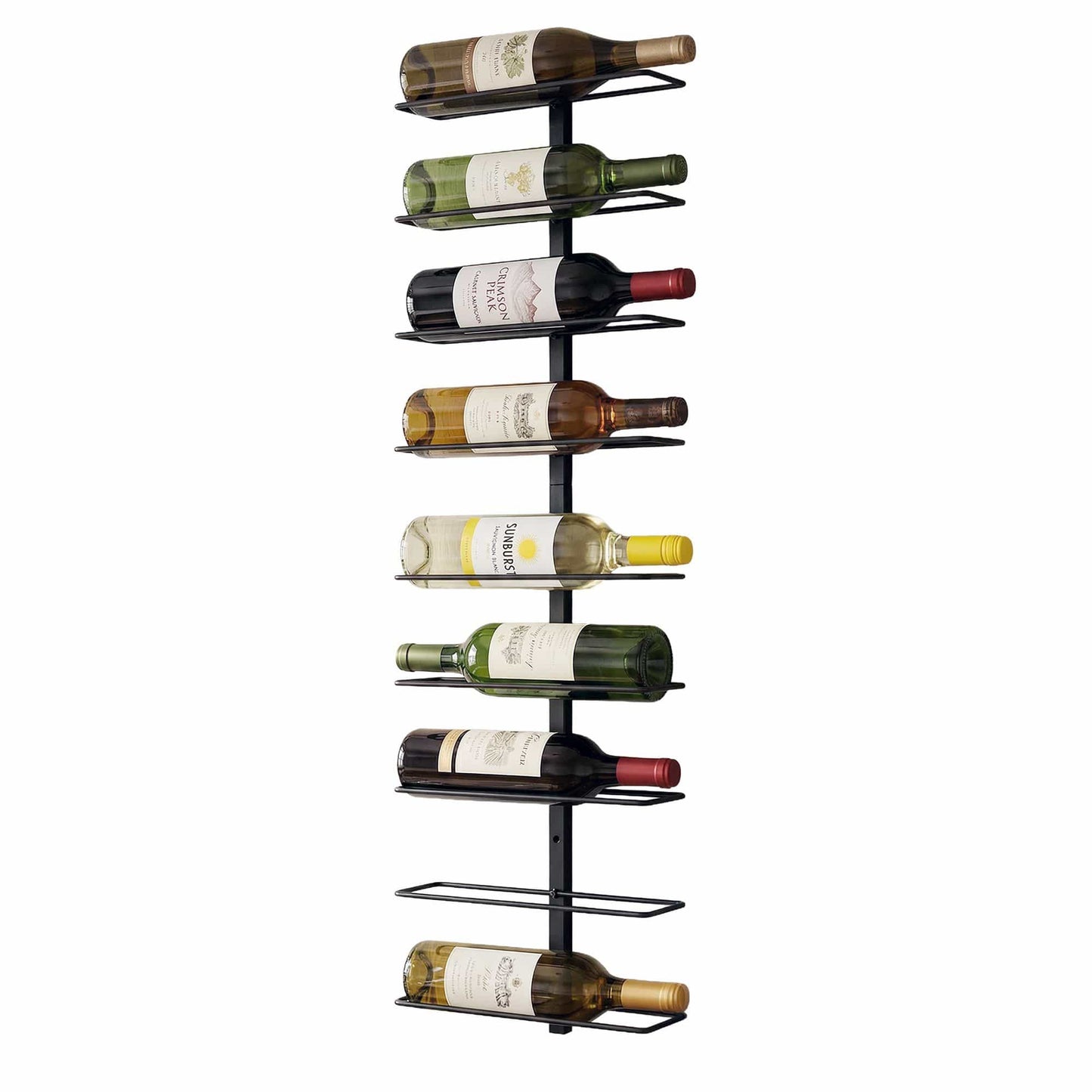 Alona.com.au Furniture > Dining > Wine Racks Artiss Wall Mounted Wine Rack 9 Bottles Display Storage Organizer Metal Black