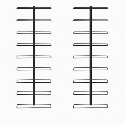 Alona.com.au Furniture > Dining > Wine Racks Artiss Wall Mounted Wine Rack Holder Black Metal - Set of 2 (18-Bottle Capacity)
