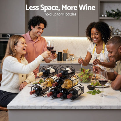 Alona.com.au Furniture > Dining > Wine Racks Artiss Wine Rack Metal 12 Bottle No Assembly Required Black