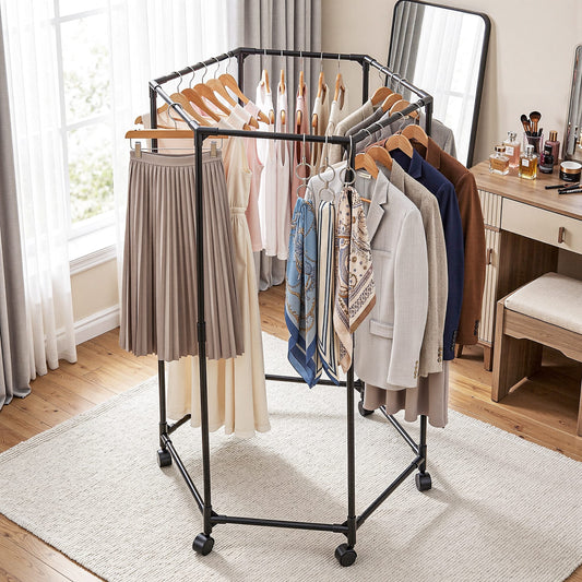 Alona.com.au Furniture > Living Room > Coat Racks Artiss Clothes Rack Airer Rail Coat Stand Wheels 6 Rods