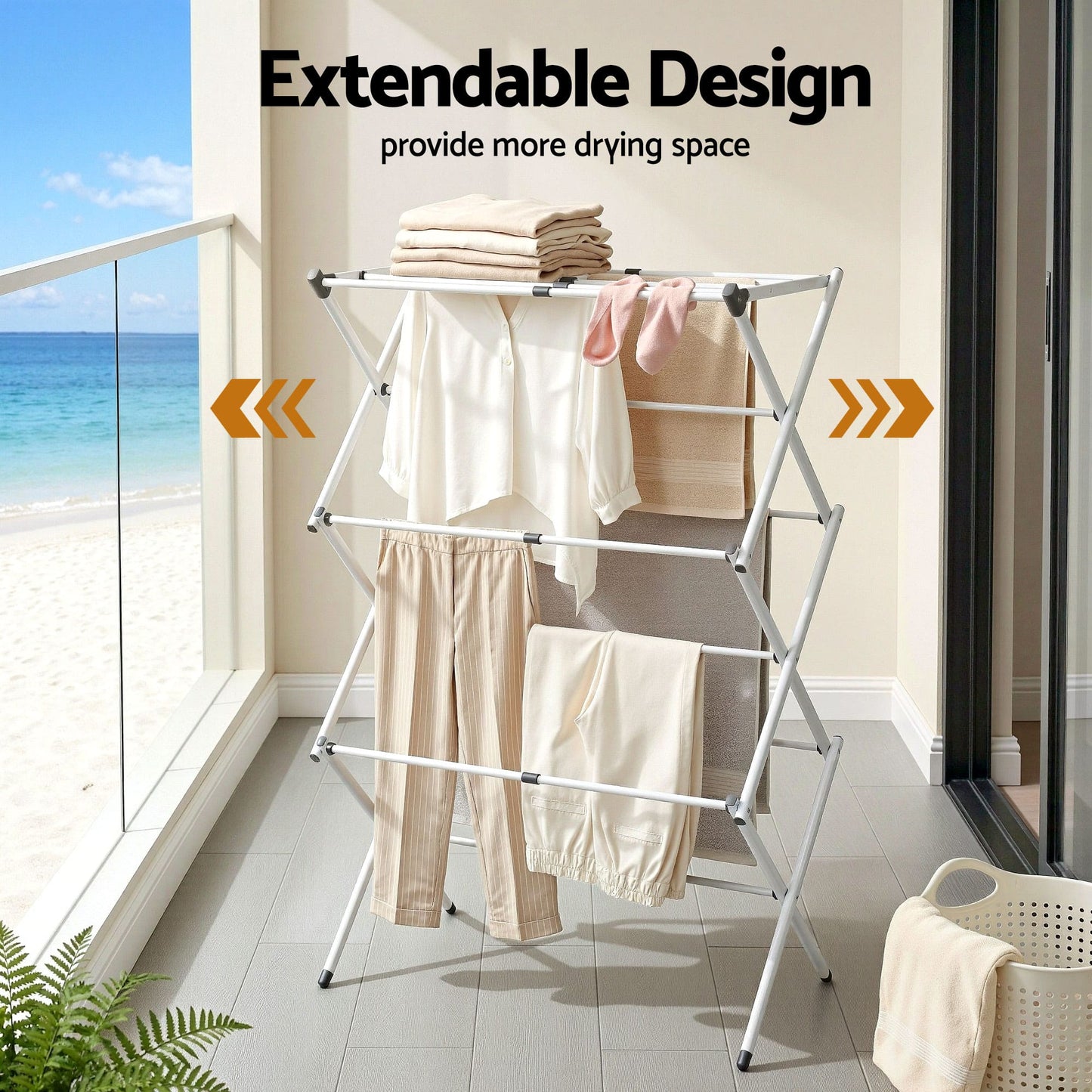 Alona.com.au Furniture > Living Room > Coat Racks Artiss Clothes Rack Foldable Airer Drying Rack Portable No Assembly Required