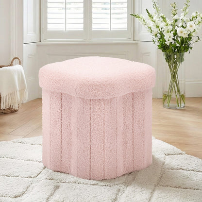 Alona.com.au Furniture > Living Room > Ottomans & Footstools Artiss Storage Ottoman Foot Stool Foldable Pink