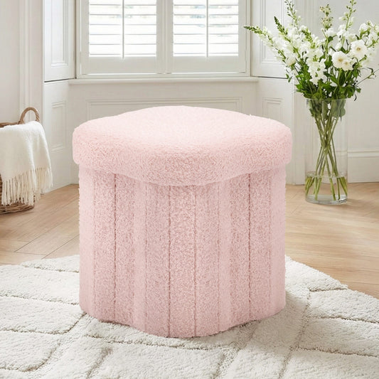 Alona.com.au Furniture > Living Room > Ottomans & Footstools Artiss Storage Ottoman Foot Stool Foldable Pink