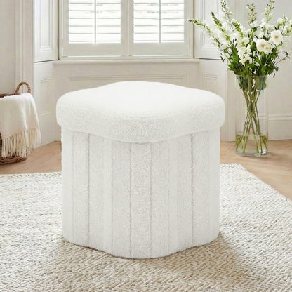 Alona.com.au Furniture > Living Room > Ottomans & Footstools Artiss Storage Ottoman Foot Stool Foldable White