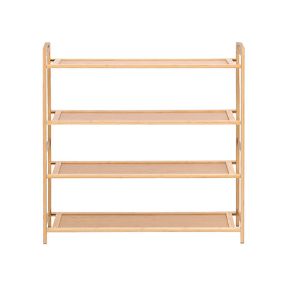 Alona.com.au Furniture > Living Room > Shoe Storage Artiss 4 Tier Shoe Rack Bamboo Storage Organiser Pine