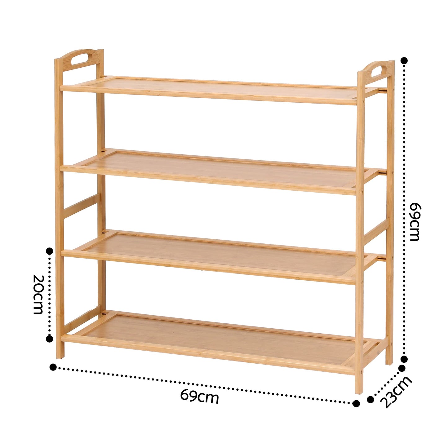 Alona.com.au Furniture > Living Room > Shoe Storage Artiss 4 Tier Shoe Rack Bamboo Storage Organiser Pine