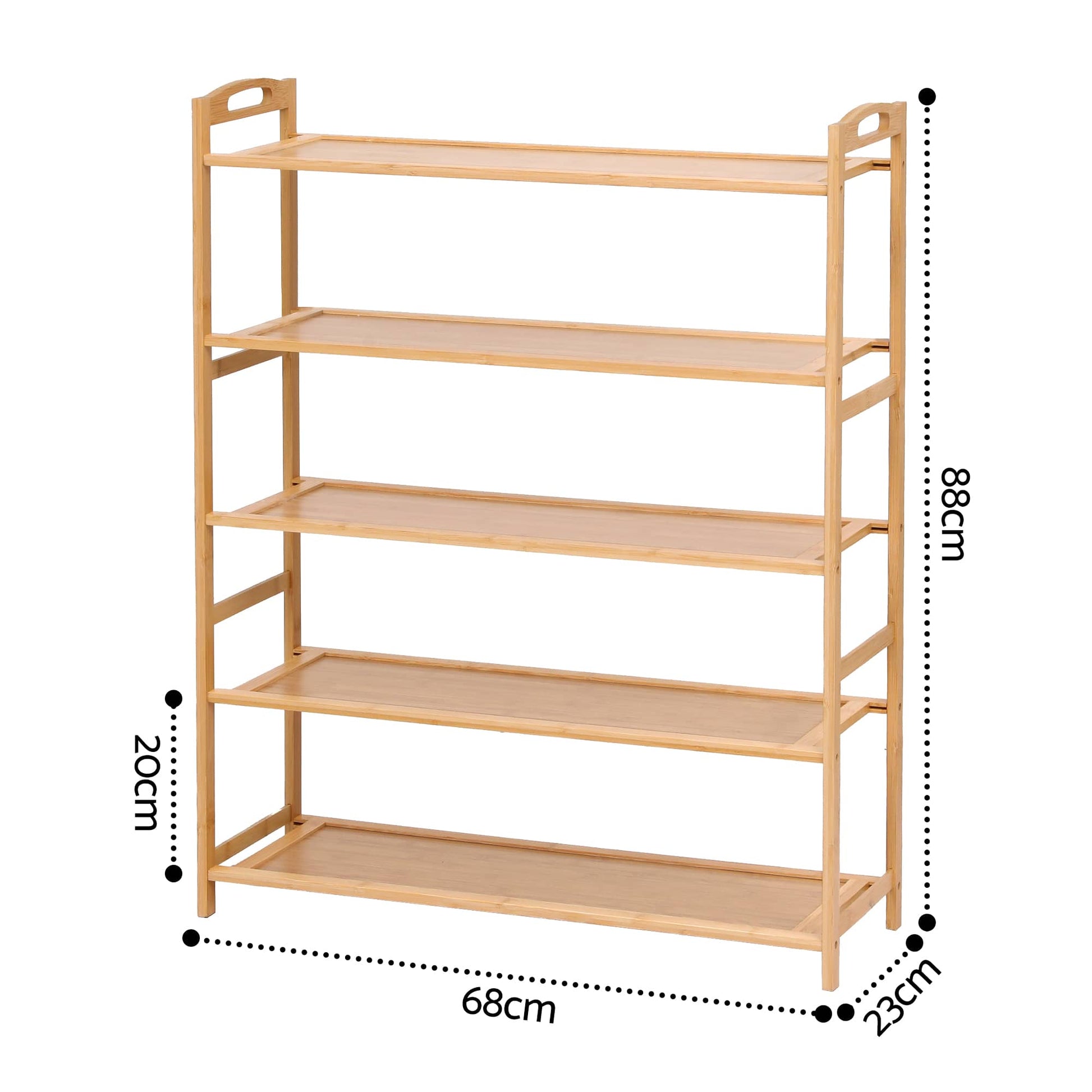 Alona.com.au Furniture > Living Room > Shoe Storage Artiss 5 Tier Shoe Rack Bamboo Storage Organiser Pine