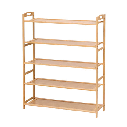 Alona.com.au Furniture > Living Room > Shoe Storage Artiss 5 Tier Shoe Rack Bamboo Storage Organiser Pine