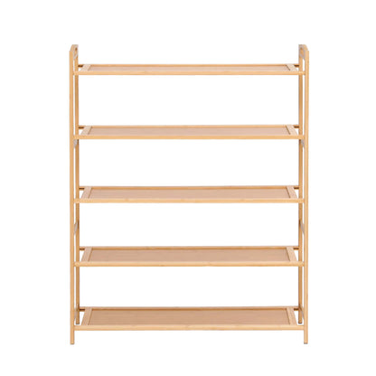 Alona.com.au Furniture > Living Room > Shoe Storage Artiss 5 Tier Shoe Rack Bamboo Storage Organiser Pine