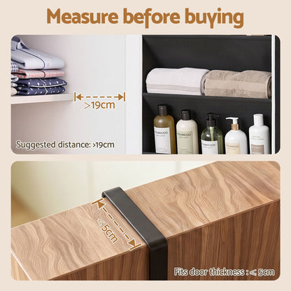 Alona.com.au Furniture > Living Room > Shoe Storage Artiss Over Door Shoe Organiser Storage X2 8-Tier Pantry Hanger Fabric Black