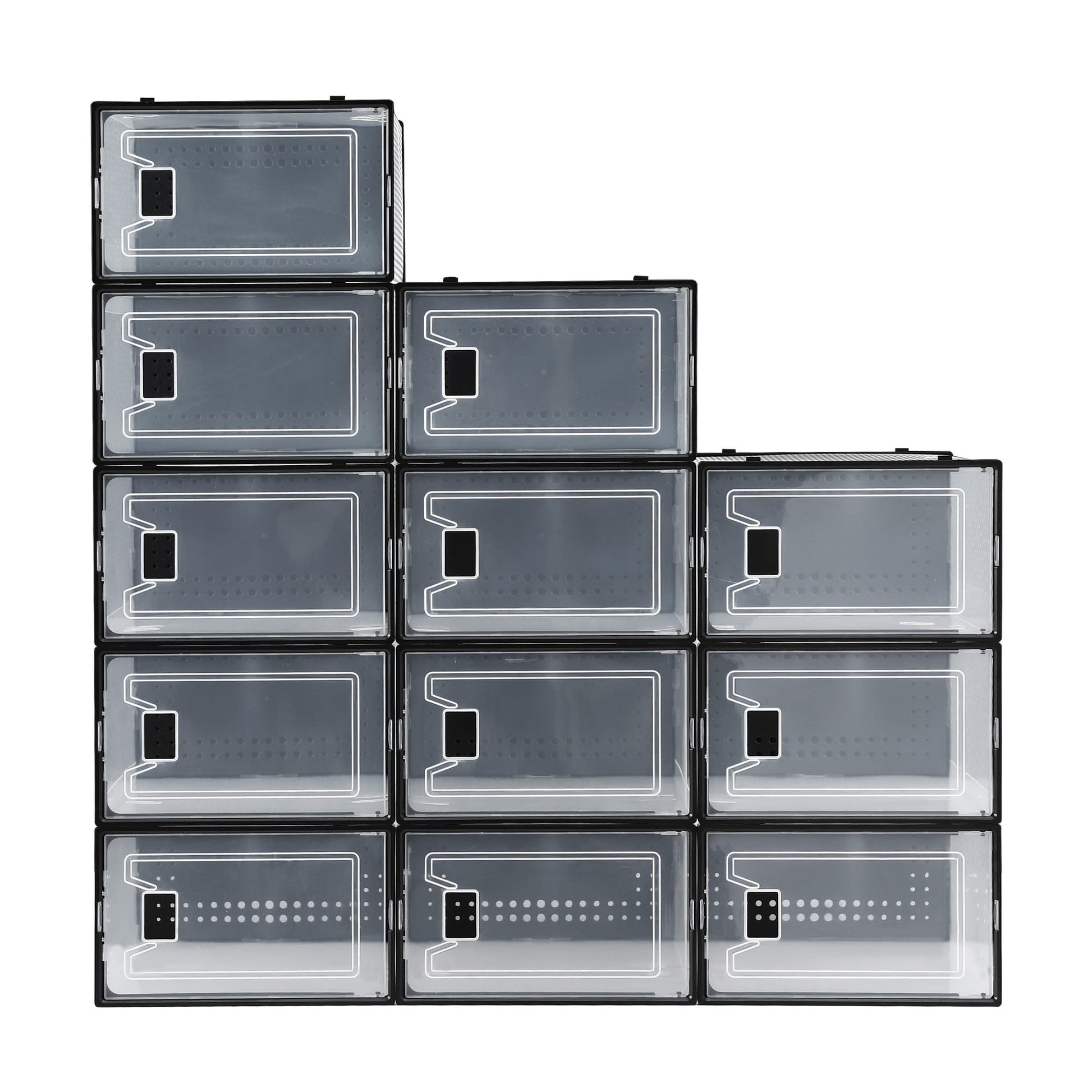 Alona.com.au Furniture > Living Room > Shoe Storage Artiss Shoe Storage Box DIY Set of 12 Stackable Black