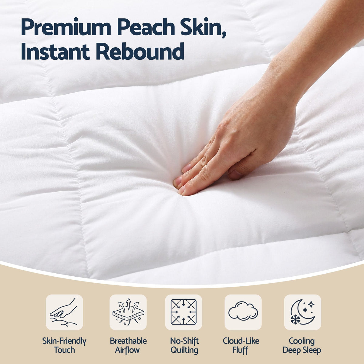 Alona.com.au Furniture > Mattresses > Mattress Toppers Giselle 5cm Single Memory Foam Mattress Topper Pillow Top with Gel Foam
