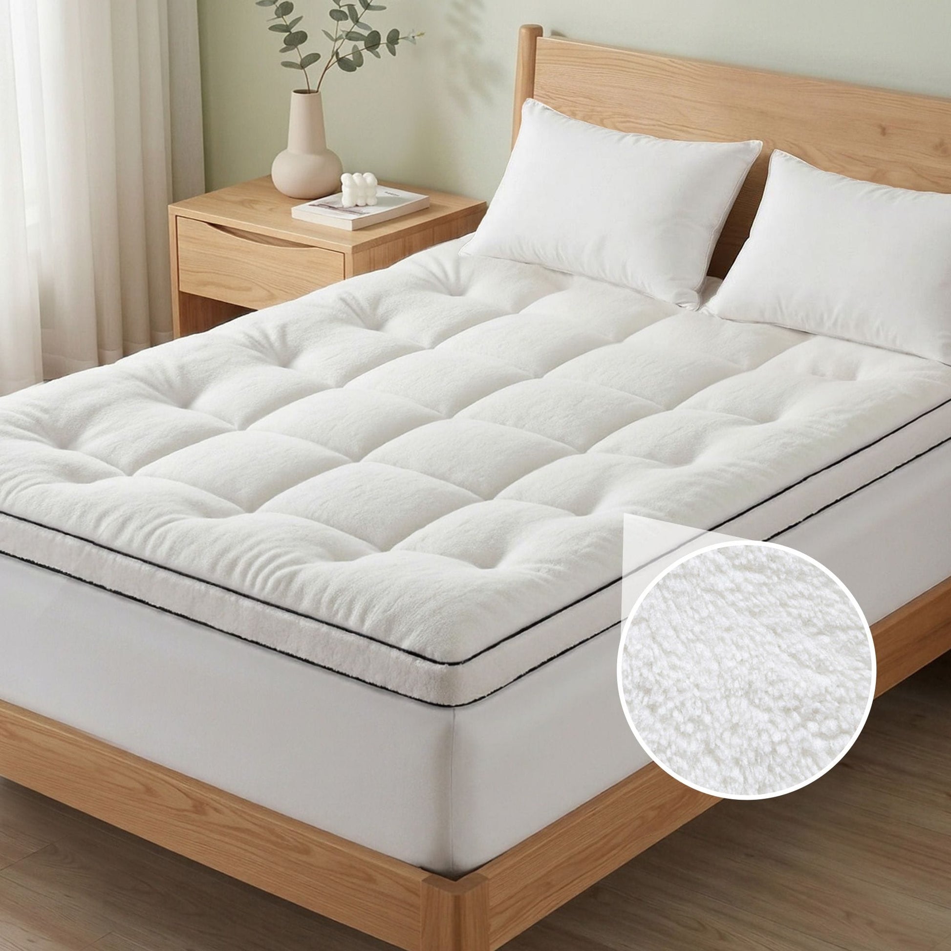 Alona.com.au Furniture > Mattresses > Mattress Toppers Giselle Bedding Double Mattress Topper 5cm Coral Fleece